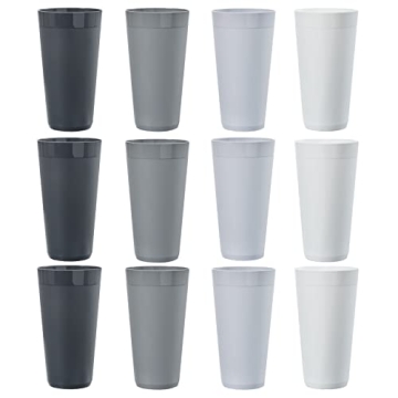 US Acrylic 32oz Durable Stackable Tumblers Set of 12
