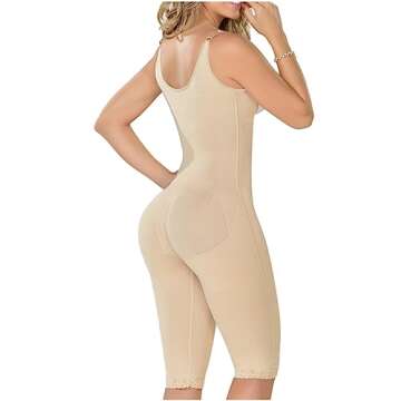 M&D Fajas Colombianas Reductoras y Moldeadoras Post Surgery Compression Stage 2 Faja Beige L