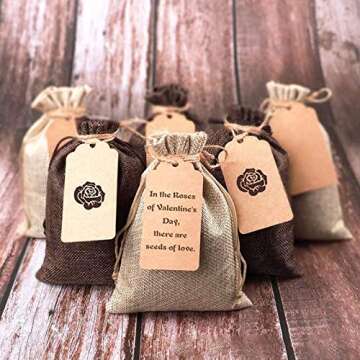 Zezzxu 100-Pack Kraft Paper Blank Gift Tags with Natural Jute Twine for Crafts & Wedding Christmas Gift Wrapping