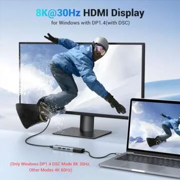 MOKiN USB C Hub, 5 in 1 USB C Multiport Adapter 8K HDMI(DP1.4 with DSC), 100W PD, 3 USB-A Data Ports, USB C Dongle for MacBook Pro/Air, iPad Pro, iMac, iPhone 15 Pro/Pro Max,XPS, Dell, Lenovo Thinkpad