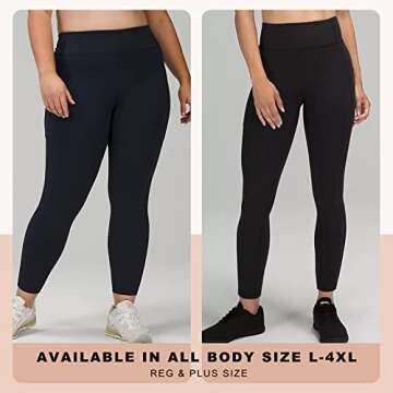 HLTPRO Plus Size Leggings - High Waist Stretchy & Comfortable