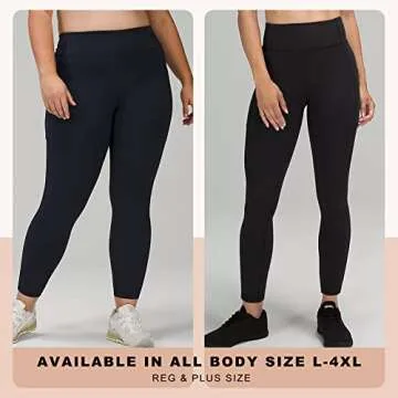 HLTPRO Plus Size Leggings - High Waist Stretchy & Comfortable