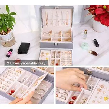 Voova Necklace & Bracelet Organizer - Removable Storage