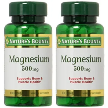 Nature's Bounty 500mg Magnesium Tablets for Health