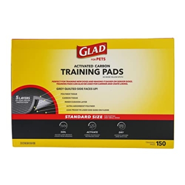 Glad Charcoal Puppy Pads for Indoor Potty Training 150 Count