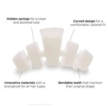 TELETIES Tiny Hair Clip - Comfortable Grip for All Hair Types