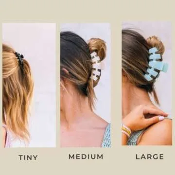 TELETIES Tiny Hair Clip - Comfortable Grip for All Hair Types