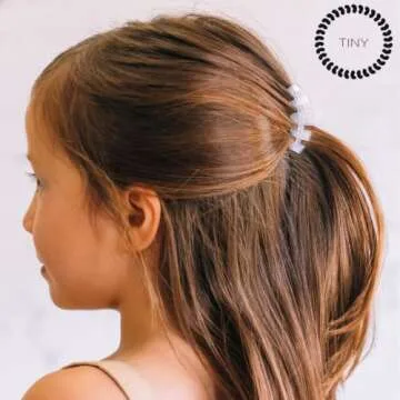 TELETIES Tiny Hair Clip - Comfortable Grip for All Hair Types