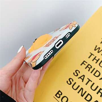 Ultra Slim Fit Soft TPU Cases for Apple iPhone 12 Pro Max Winnie The Pooh Bear Tummy Umbrella 3D Decoration Cartoon Adorable Cute Lovely Fun Girls Kids Teens Daughter