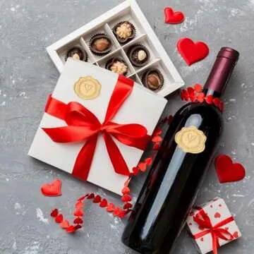 DreamBuilt 300pcs Gold Embossed Wax Seal Looking Heart Envelope Seals for Wedding Invitations/Greeting Cards/Party Favors, Self-Adhesive