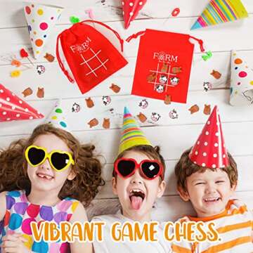 Sotiff 36 Pack Easter Gifts for Kids Tic Tac Toe Strategic Board Game for Kids and Family Farm Animal Favors Bulk Goodie Bag Stuffers Exchange Gift for Classroom Party Favors