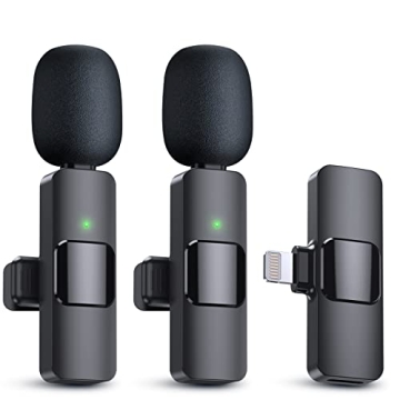 PQRQP Wireless Lavalier Microphones - Clear Sound for Creators