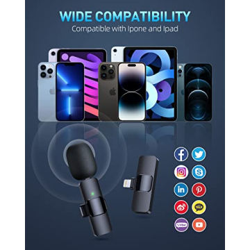 PQRQP Wireless Lavalier Microphones - Clear Sound for Creators