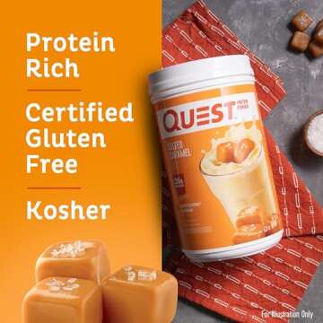 Quest Salted Caramel Protein Powder - 26g Protein, Low Sugar, Gluten Free