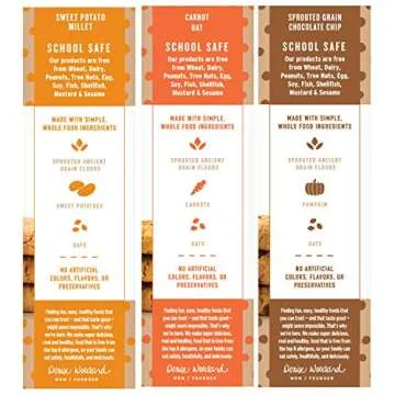 Partake Crunchy Cookies - Variety Pack | Chocolate Chip, GingerSnap & Carrot Oat | Vegan & Gluten Free | Free of Top 8 Allergens | Safe for the School Yard | Tasty, Nutritious & Less Sugar | 4 Boxes