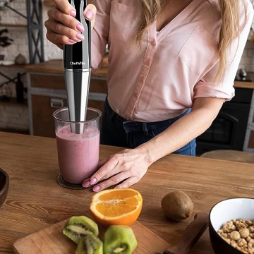 ChefVille Immersion Blender 5-In-1 Kitchen Tool Variable Speed