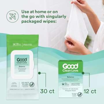 Good Clean Love Balance Feminine Wipes - Aloe & pH Balanced