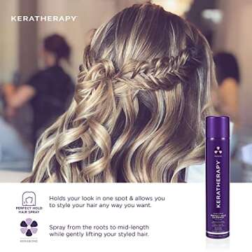 KERATHERAPY Keratin Infused Rapid Rescue Shining Shine Spray for Thermal Hair Protection, 4.2 fl. oz., 125 ml - Hair Breakage Repair Spray with Coffee Extract, Sunflower, Macadamia Oil, & Pearl Powder