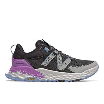 New Balance Women's Fresh Foam Hierro V5 Trail Running Shoe, Black/Neo Violet, 8.5