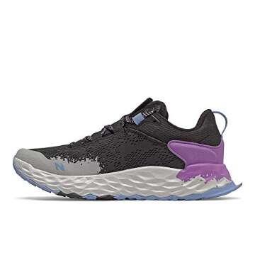 New Balance Women's Fresh Foam Hierro V5 Trail Running Shoe, Black/Neo Violet, 8.5