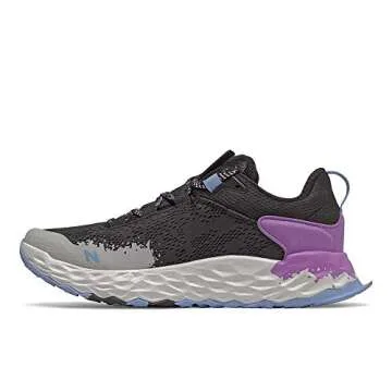 New Balance Women's Fresh Foam Hierro V5 Trail Running Shoe, Black/Neo Violet, 8.5
