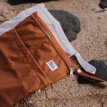 Nora's Nursery Wet Dry Bags - Reusable & Washable 2 Pack