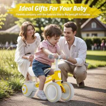 allobebe Baby Balance Bike, Toddler Bikes Bicycle for 12-36 Months for 1 Year Old Girl and boy to Sc...