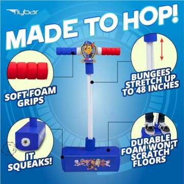 Flybar My First Foam Pogo Jumper for Kids Fun and Safe Pogo Stick for Toddlers, Durable Foam and Bun...