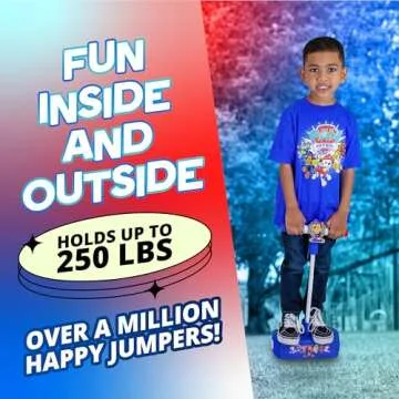 Flybar My First Foam Pogo Jumper for Kids Fun and Safe Pogo Stick for Toddlers, Durable Foam and Bungee Jumper for Ages 3 and up, Supports up to 250lbs (Paw Patrol Chase)