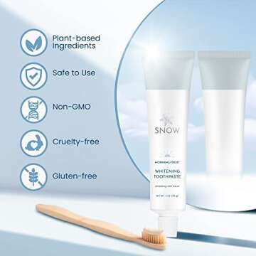 SNOW Nano-Hydroxyapatite Whitening Toothpaste - Oral Care with Kaolin & Hydroxyapatite - Non-GMO & E...