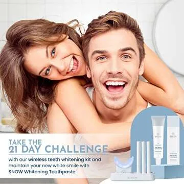 SNOW Nano-Hydroxyapatite Whitening Toothpaste - Oral Care with Kaolin & Hydroxyapatite - Non-GMO & Enamel Safe Teeth Whitening Toothpaste Mint Flavor (Morning Frost, 3 Pack)