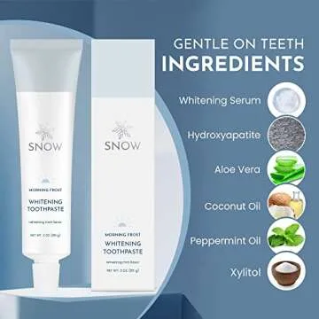 SNOW Nano-Hydroxyapatite Whitening Toothpaste - Oral Care with Kaolin & Hydroxyapatite - Non-GMO & Enamel Safe Teeth Whitening Toothpaste Mint Flavor (Morning Frost, 3 Pack)