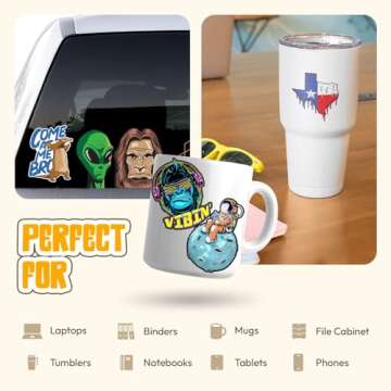 Flour, Coffee, Sugar, Tea Decal Stickers Labeling for Jars Kitchen Organization Four Pack