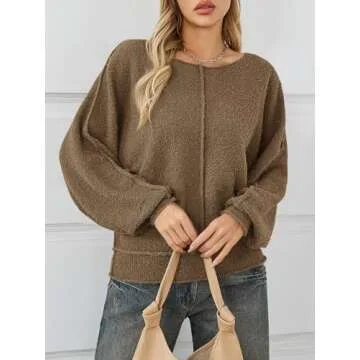 Saodimallsu Women's Trendy Oversized Pullover Sweater