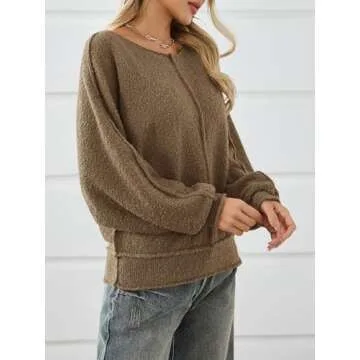 Saodimallsu Women's Trendy Oversized Pullover Sweater