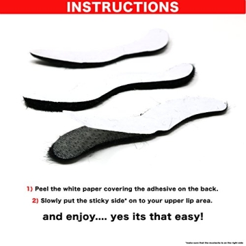 Skeleteen Stick On Mustaches 3 Pack Fun Fake Stickers