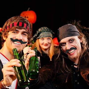 Skeleteen Stick On Mustaches 3 Pack Fun Fake Stickers