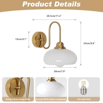 Stylish KCO Vintage Gold Wall Sconce for Every Room