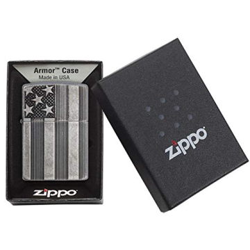 Zippo Armor American Flag Windproof Lighter - Rugged & Stylish