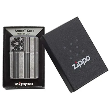 Zippo Armor American Flag Windproof Lighter - Rugged & Stylish