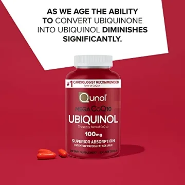 Qunol Mega Ubiquinol CoQ10 Softgels for Heart Health