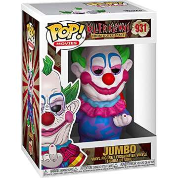 POP Killer Klowns from Outer Space - Jumbo Funko Pop! Vinyl Figure (Bundled with Compatible Pop Box Protector Case), Multicolored, 3.75 inches