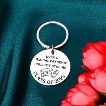 Funny Keychain Class Of 2025 Graduation Gifts for Her Him 2025 Senior High School Master Nurse Medical Students College Grad Graduate Gifts for Daughter Son PhD Degree Inspirational Gifts Women Men