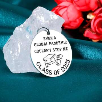 Funny Keychain Class Of 2025 Graduation Gifts for Her Him 2025 Senior High School Master Nurse Medical Students College Grad Graduate Gifts for Daughter Son PhD Degree Inspirational Gifts Women Men