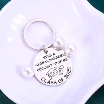 Funny Keychain Class Of 2025 Graduation Gifts for Her Him 2025 Senior High School Master Nurse Medical Students College Grad Graduate Gifts for Daughter Son PhD Degree Inspirational Gifts Women Men