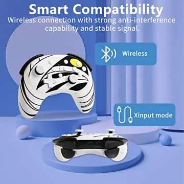STOGA Wireless Switch Controller, Cute Dog Switch Pro Controller for Switch/Lite/OLED, Gaming Gamepad with Wake-up,Dual Vibration,Gyro Axis,Turbo & Programmable Function,2 Magnetic Replacement Covers