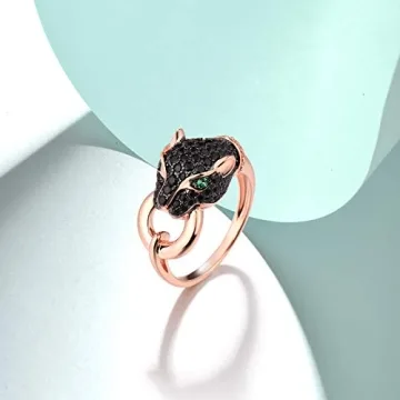 Santuzza Panther Ring Stunning 925 Sterling Silver Jewelry