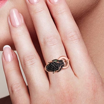 Santuzza Panther Ring Stunning 925 Sterling Silver Jewelry