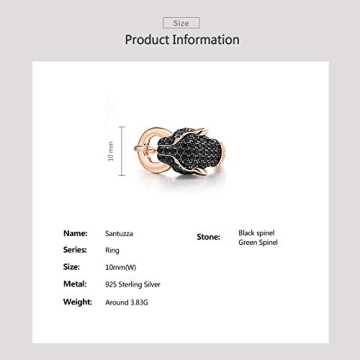 Santuzza Panther Ring Stunning 925 Sterling Silver Jewelry