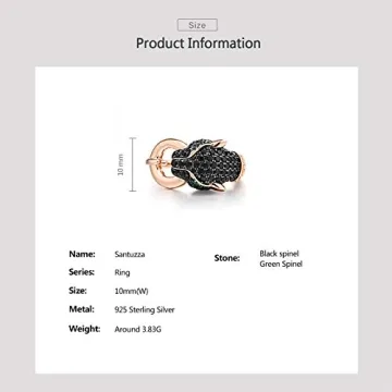 Santuzza Panther Ring Stunning 925 Sterling Silver Jewelry